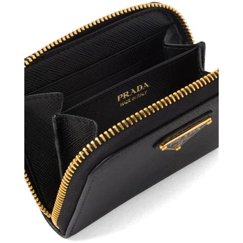 prada saffiano leather card holder chain wristlet|prada saffiano wallet on chain.